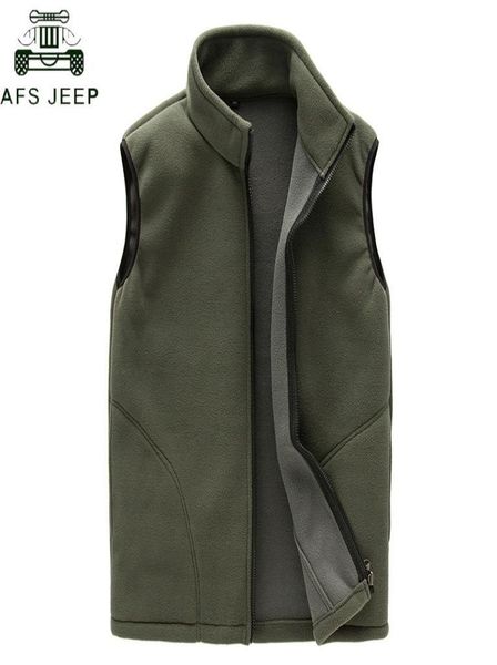 

brand 2019 casual vest men winter warm thick sleeveless jacket army mens waistcoat polar fleece vests chaleco hombre8679686, Black;white