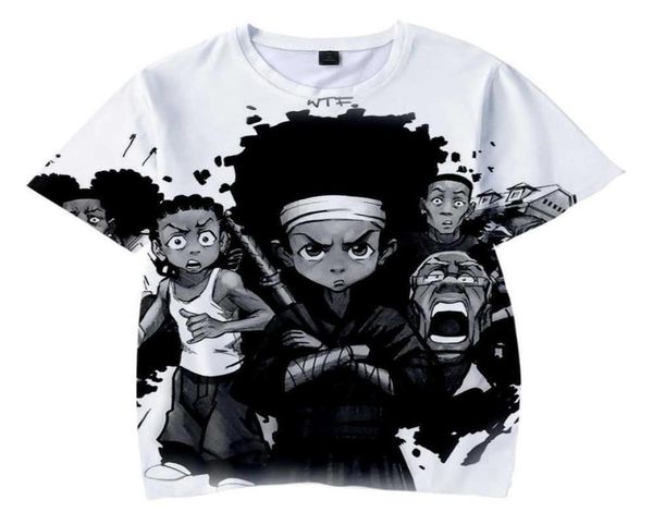 

2021anime the boondocks 3d print tshirt menwomen summer fashion casual hiphop harajuku short sleeve round neck clothes3338662, White;black