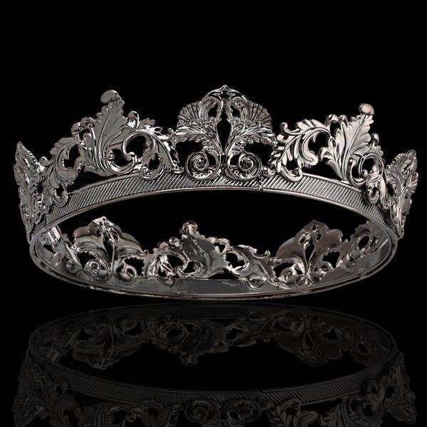 

wedding hair jewelry alloy king queen round crown party hair accessories for costume cosplay prom pageant homecoming wedding black crown 230, Slivery;golden