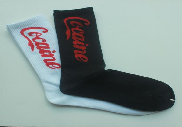 

whole new men039s casual sports hip hop socks men women letter embroidery black white designer stockings7589772