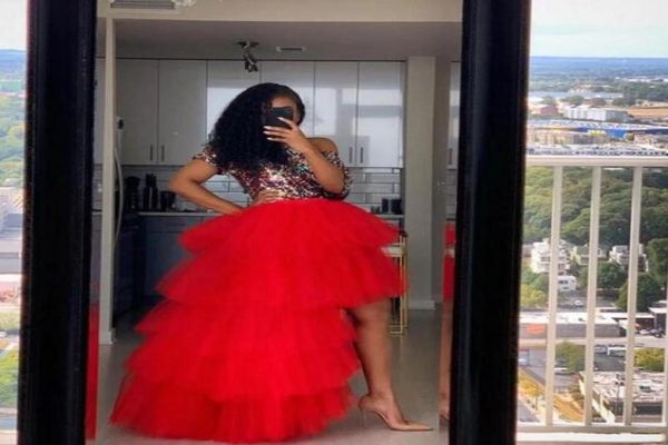 

skirts ins red tulle skirt layered high waist jupe femme faldas long tiered to party female maxi3757733, Black