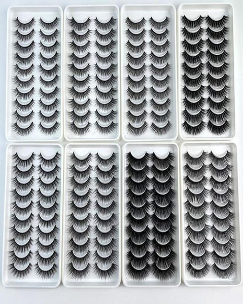 

10 pairs 3d faux mink eyelashes 100 handmade natural thick long false eyelash dramatic fake lashes makeup 10style2973032