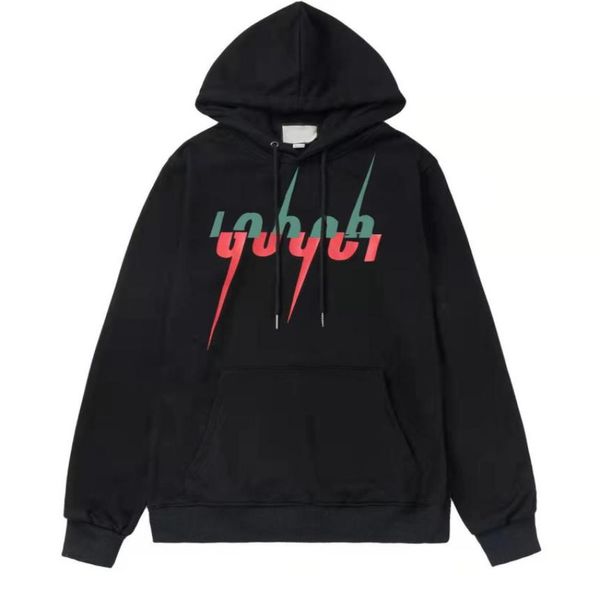 

men hoodies streetwear letter hoodie mans prad sweatshirts womens designers hooded skateboards hoody high street gucc pullover swe4090585, Black