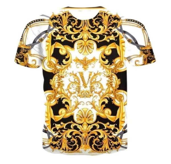

women039s tshirt 2022 summer fashion men039s oversized 3d anime baroque print round neck short sleeve outdoor casual sports1230252, White
