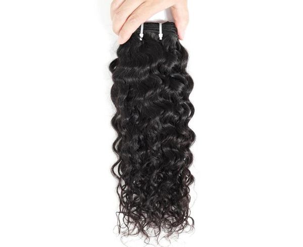 

brazilian water wave bundles 828 inch human 1 pieces remy hair weave bundle deals natural color7889893, Black