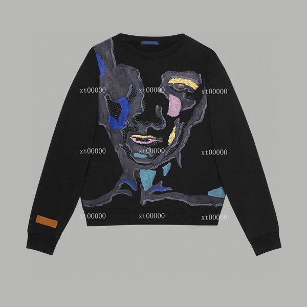 

mens designer sweaters hoodies famous hip hop men women hoodie street cotton loose fit sleeve sweatshirt womens casual round neck long sweat, Black;brown