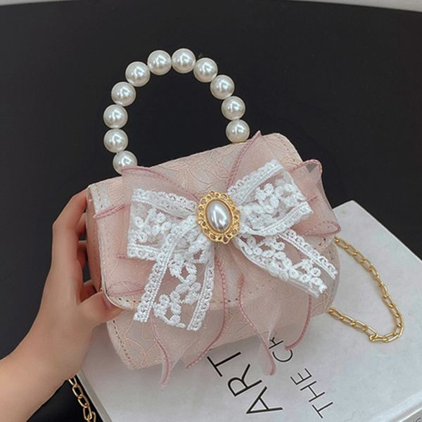 

backpacks fashion girl coin purse handbag princess crossbody bag pearl purses gift messenger shoulder crossbody small wallet 230816
