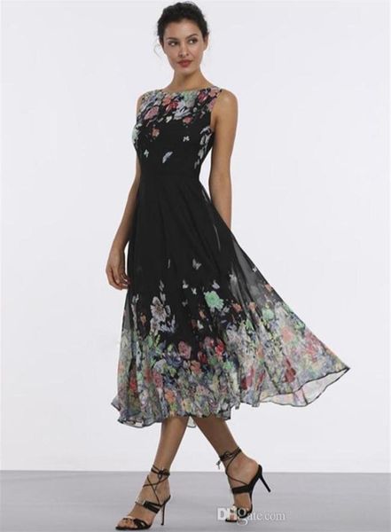 

new long printing evening dress floral long skirt tshirt sleeveless midi aline dress big swing skirt245r9583128, White;black