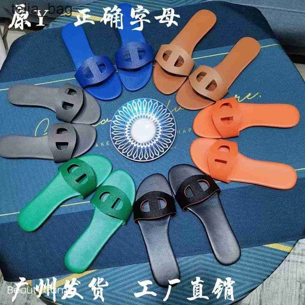 

bear sandal oran designer slipper shoes slippers higversion leather pig nose hermzs children wear out in summer 2023 spring large flat botto