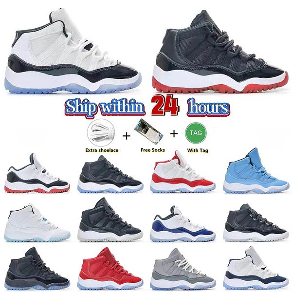 

jumpman 11 original kid shoes 11s basketball shoes cherry bred space jam cool grey concord boys and girls toddler child shoe kids sneakers o