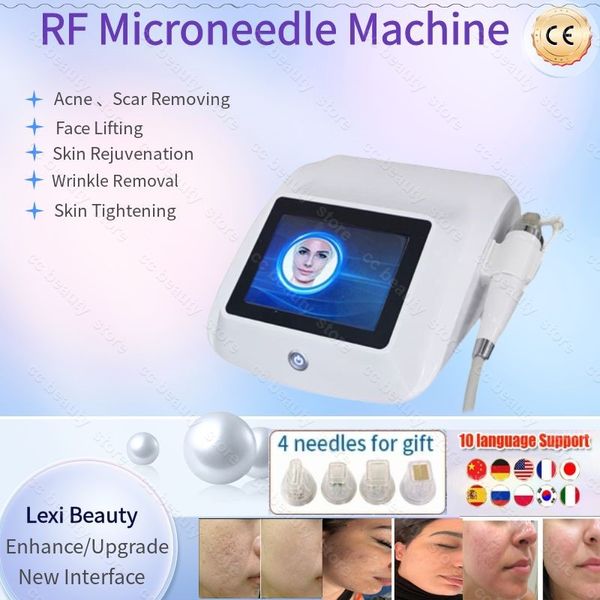 

home beauty instrument latest microneedle with radio frequency professional machine acne scar removal for facial skin improvement