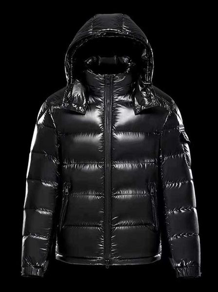 

men's down jacket down jacket coat winter stylist coat parka hooded couple windproof coat cold badge embellished in multiple colours as, Black