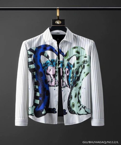 

mens brand shirt designer shirt french paris brand clothes 113 male men long sleeve shirt hip hop style cotton 2019 n2323934, White;black