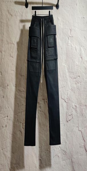 

20ss owen seak men oil wax denim jeans classic gothic men039s coated summer straight hip hop women solid jeans pants size xl 208704235, Blue