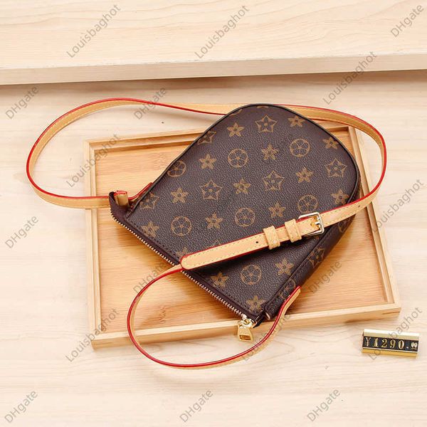 

mini saddle bag for women's fashion genuine leather old flower shoulder bag personalized minority half round diagonal straddle small ba