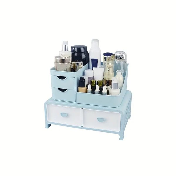 

1pc cosmetic storage box, thickened household large capacity dormitory deskdrawer storage box, dresser jewelry finishing storage box