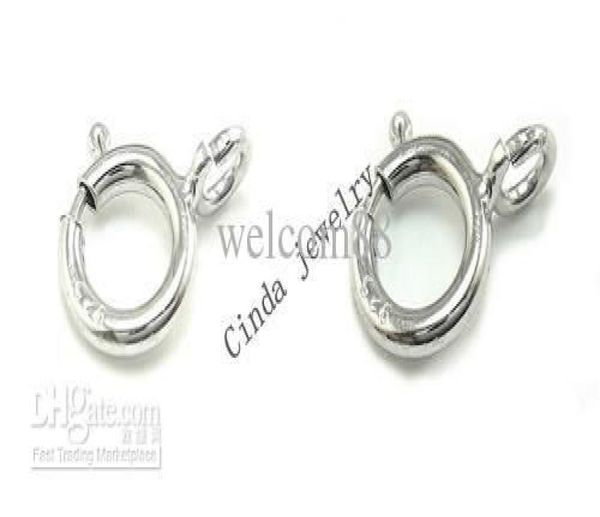 

10pcslot 925 sterling silver round clasp for diy craft fashion jewelry gift 5mm w2252930821