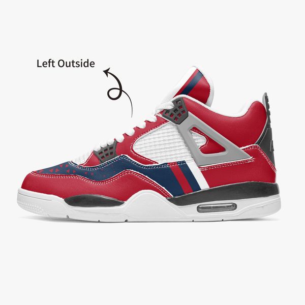 

diy custom basketball shoes mens and womens classic red blue triangle cool trainers outdoor sports 36-46