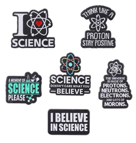 

i love science cute brooches pin for women kids fahsion jewelry shirt coat dress denim bag decor metal enamel pin3457944, Gray