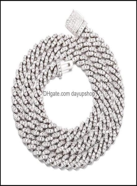

chains necklaces pendants jewelry 6mm miami cuban choker necklace rock street iced out hip hop chain for men women dhrdn7999828, Silver