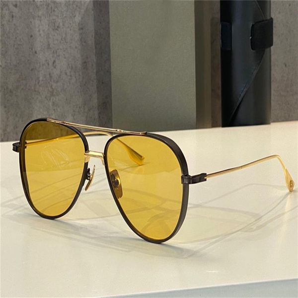 

subsystem pilot sunglasses for men gold black yellow lenses glasses sunnies fashion sunglasses eyewear accessories uv400 with box284e, White;black
