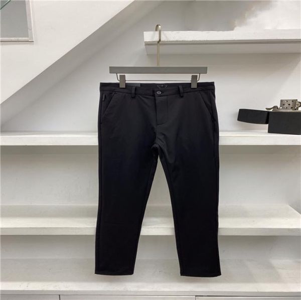 

mens trousers fashion casual pants chinlon slim stretch autumn and winter leisure wear resistant breathable pant size 30386680380, Black