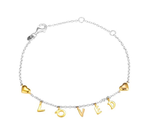 

2019 valentine039s day 925 sterling silver jewelry silver loved script shine bracelet jewelry fits for women making pandora bra3471035, Black