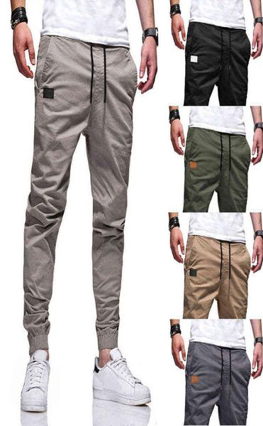 

men039s jogging fitness trousers sweatpants gym sports casual pants mens fashion sport joggers hip hop pants h2207153841257, Blue