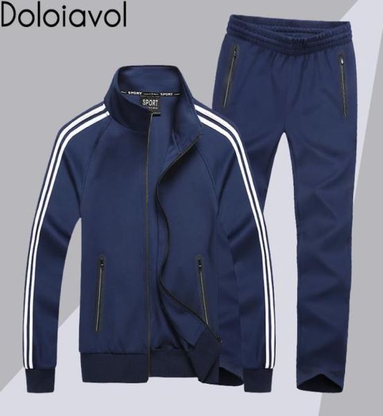 

sportwear tracksuit men sweat track suit two piece mens set sports suits joggers and pants plus size 8xl conjunto masculino4098034, Gray
