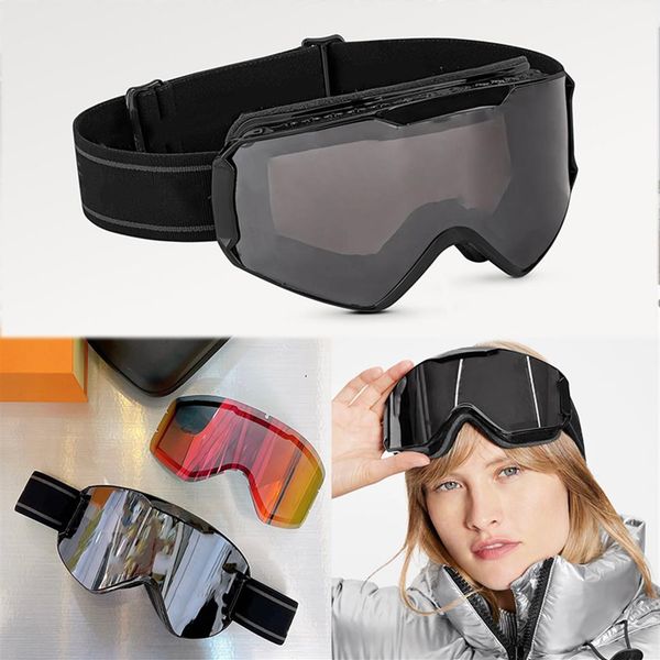 

double lens mask shield sunglasses winter men women ski snowboard snowmobile high-quality 1 1 goggles snow windproof skiing glasse248a, White;black