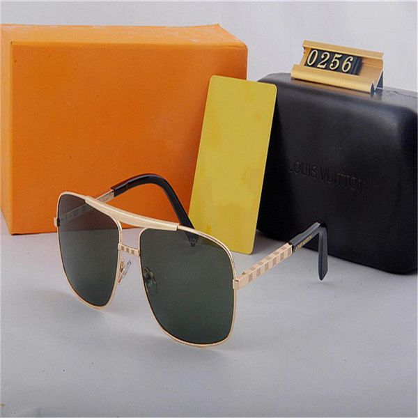 

new fashion classic sunglasses attitude sunglasses gold frame square metal frame vintage style outdoor design classical model 0256228s, White;black