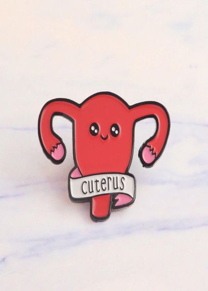

uterus female body red cute expression special cartoon brooch creative lapels denim coat of arms gift homemade8367549, Gray