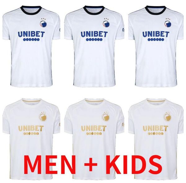 

23 24 fc copenhagen soccer jerseys 2023 2024 white gold football shirts kit byens hold football shirt jersey, Black;yellow
