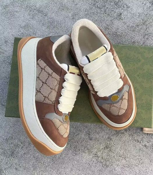 

famous brand men women screener sneakers shoes crystals striped retro leather trainers bi-color rubber sole couple party dress wedding skate, Black