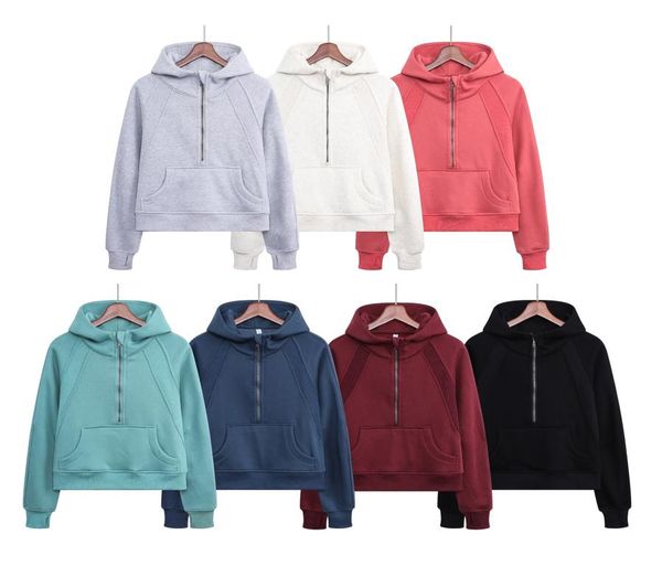 

women sport jacket half zipper yoga coat clothes quick dry fitness outfits running hoodies thumb hole sportwear gym workout hooded8488777, Blue;black