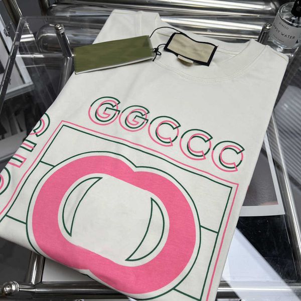 

short sleeve t-shirt men's women's couple casual round neck letter logo printing t shirts high-qualityothw, White;black