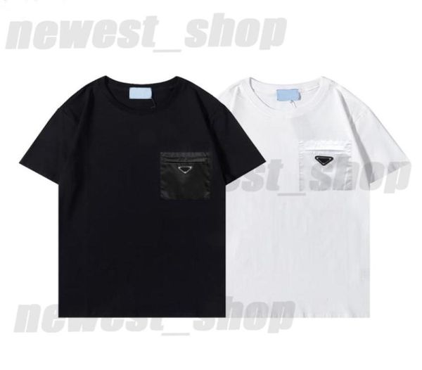 

summer designer tshirts mens letter print t shirt designers triangle pocket t shirts paris clothes short sleeve tshirt womens loo4146885, White;black