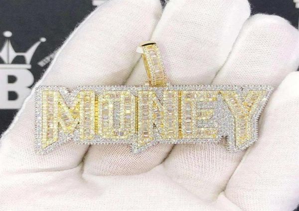 

in stock 5a cubic zirconia cz hip hop bling men boy jewelry iced out bling rec cz money pendant necklace27117996127, Silver