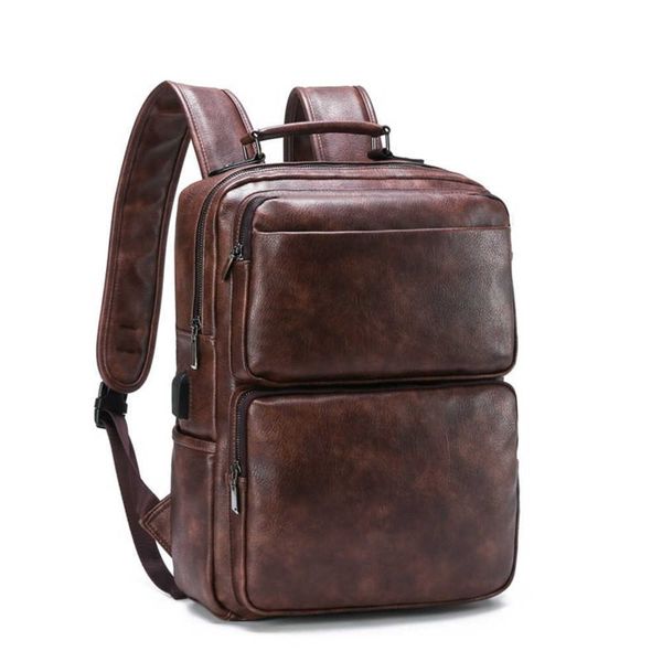 

2023 new backpack fashion men's backpack solid youth backpack student bag 230817