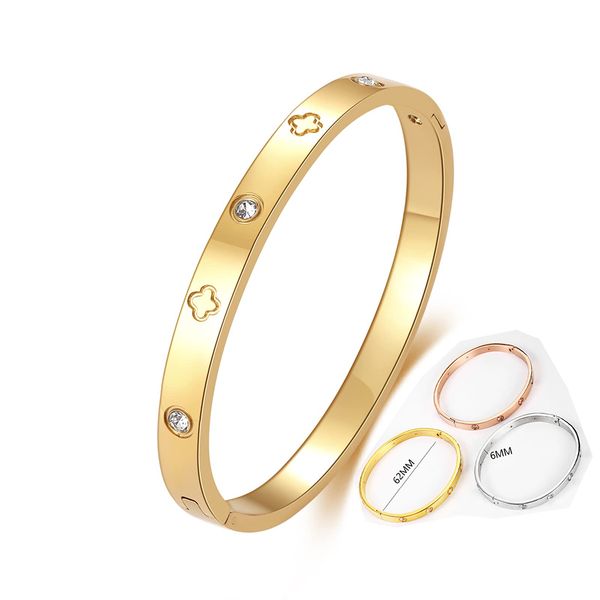 

love jewelry bangle for women men 18k gold plated titanium steel fashion simple cuff bracelet bangle jewelry gift for valentine's day b, Golden;silver