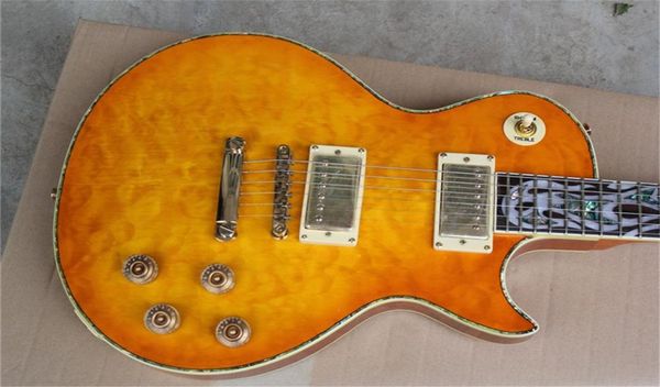 

2022 electric guitar color shell edging big flame fingerboard guitar6952426