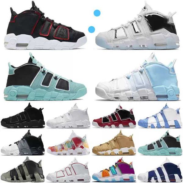 

designer mens women basketball shoes uptempos tri-color total orange white sunset black university blue trainers sneakers provides extraordi