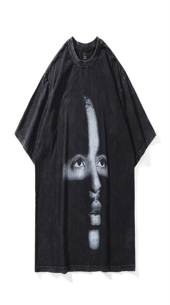 

plus tees vintage t shirt printed short sleeve tees 2023 streetwear washed cotton tshirts3446143, Black;brown
