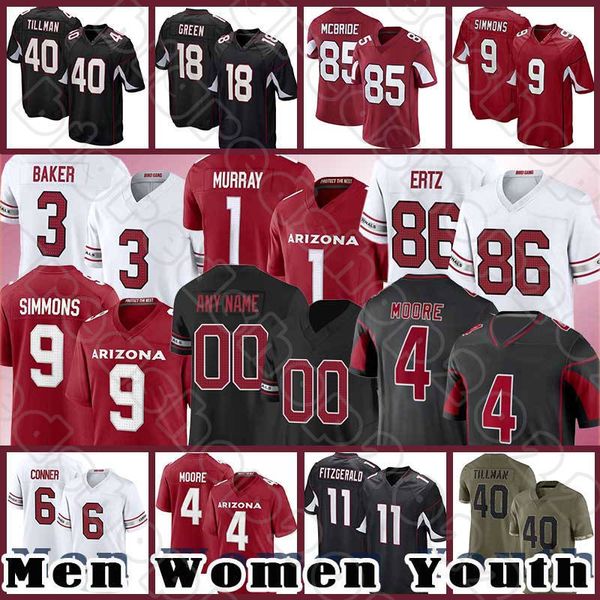 

kyler murray football jerseys james conner budda baker marquise brown cardinal zach ertz arizonas isaiah simmons rondale moore greg dortch p, Black;red