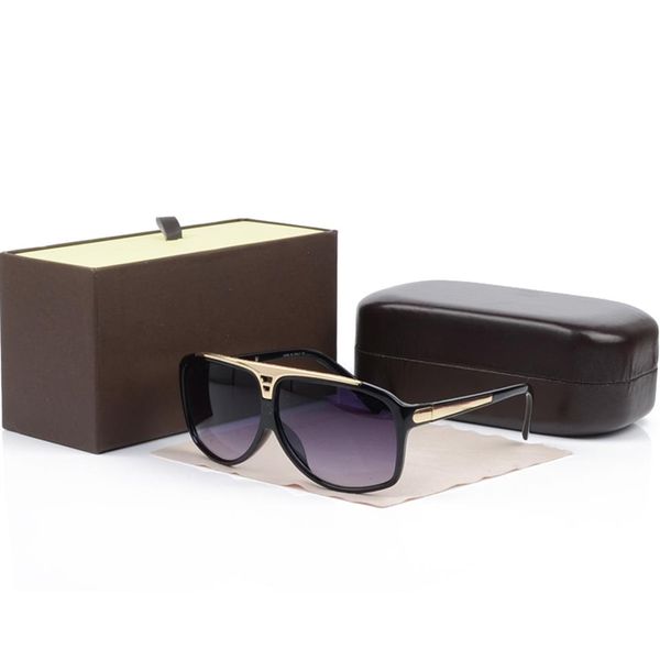 

new fashion brand evidence sunglasses retro vintage men brand designer shiny gold frame travel glasses women eyewear with boxes286g, White;black