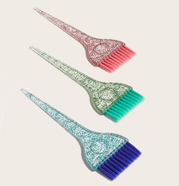 

professional hair dye brush plastic crystal coloring applicator brush comb barber tools salon hair styling accessories7387705, Silver