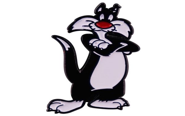 

sylvester cat enamel pin black cat brooch comedy animated character badge2020905, Blue