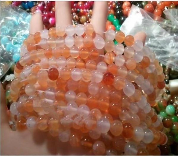

6 mm natural gemstone round pink agate beads diy jewelry necklace bracelet for the manufacture7144332, Black