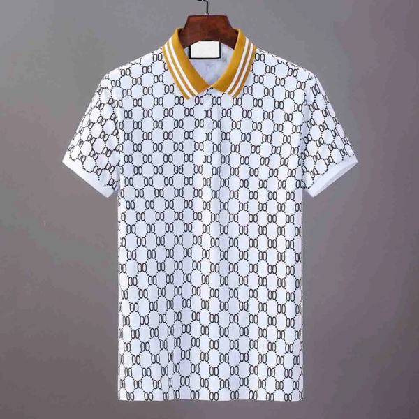 

2023 spring luxury italy men t-shirt designer polo shirts high street letter printing clothing mens brand polo shirt m-3xl, White;black