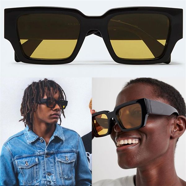 

sunglasses ow40014 mens fashion classic thick plate black white square frame designer ff sun glasses casual all-match vacation 55-289a, White;black